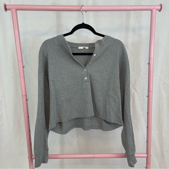 Wilfred Free Mavis Cropped Thermal Long Sleeve size Large - Picture 1 of 4